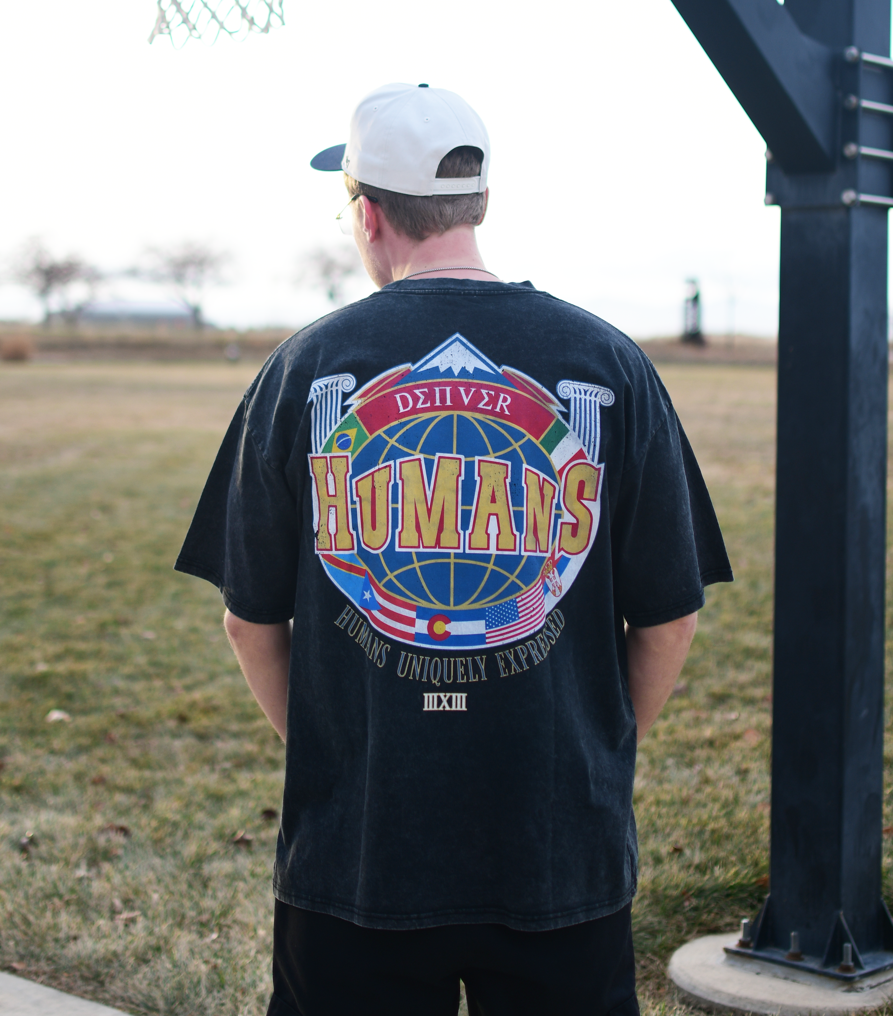 Denver 303 Olympic Rings Basketball T-shirt - Dark Grey