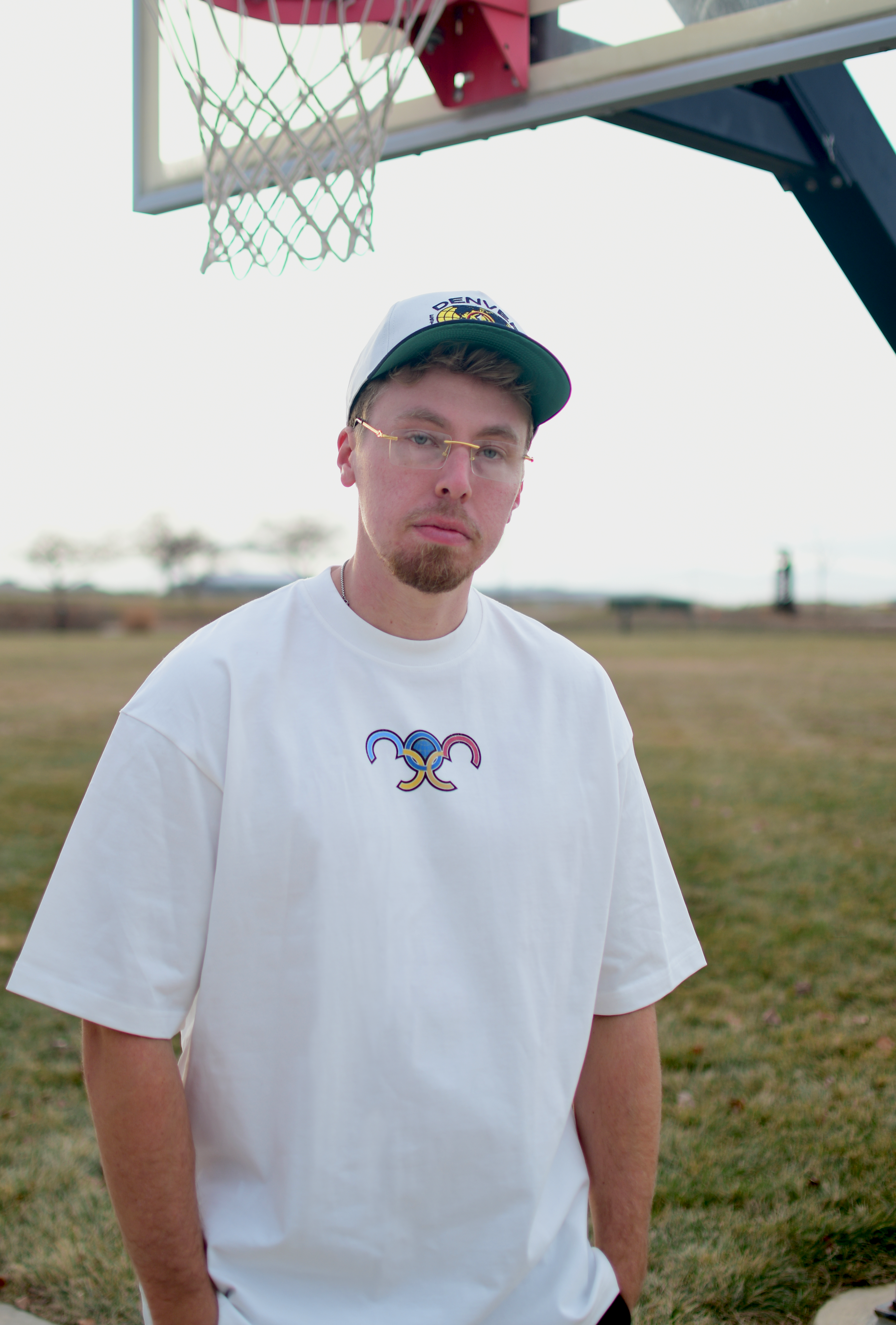 Denver 303 Olympic Rings Basketball T-shirt - White